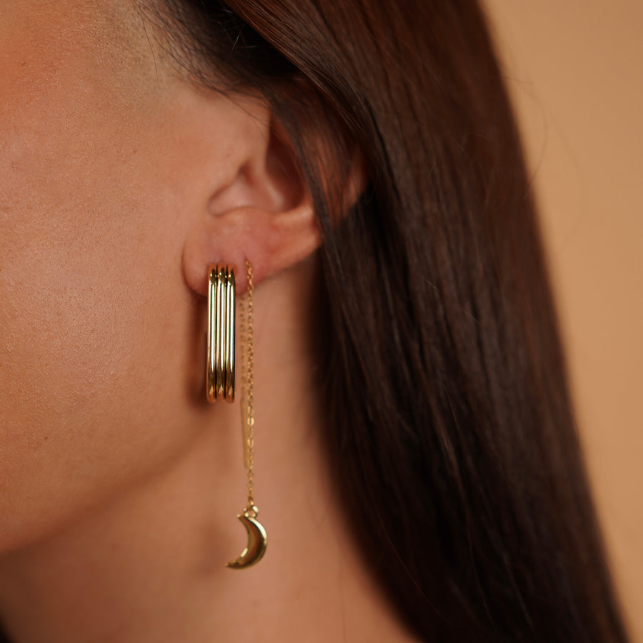 Ribbed Rectangle Hoops