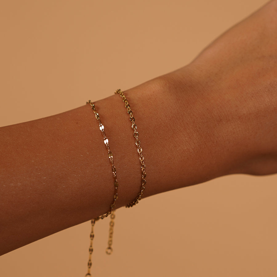 Gold Dainty Bracelet Set